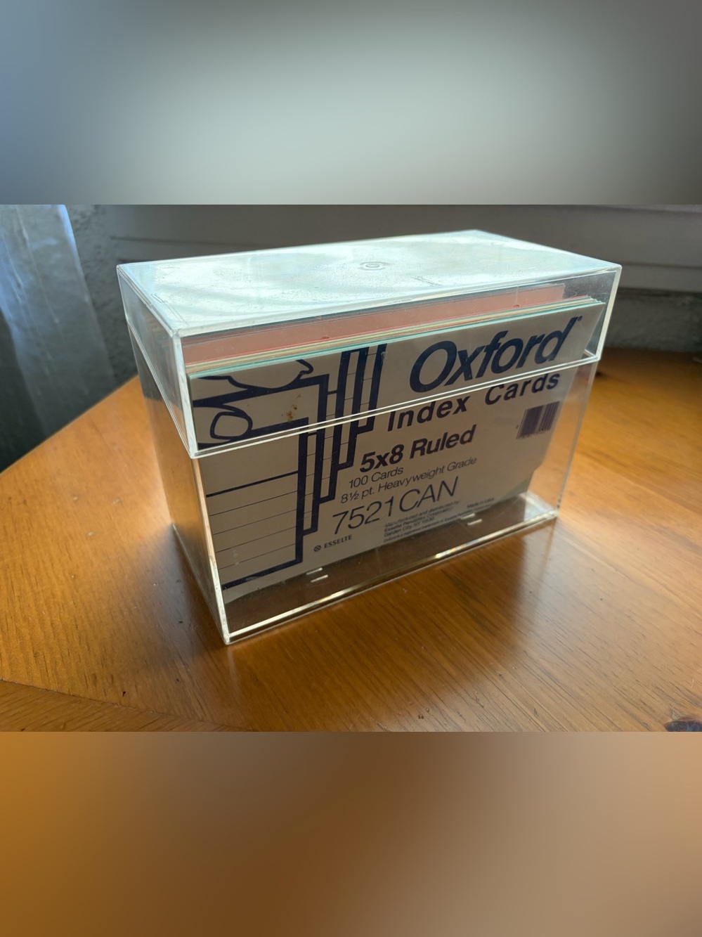 Oxford Index Card File Box with New Cards & Alphabetical Dividers,
